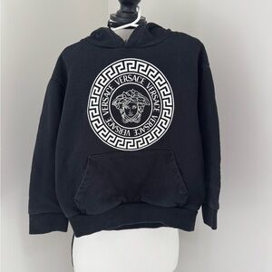Versace Black Hoodie with Medusa Logo